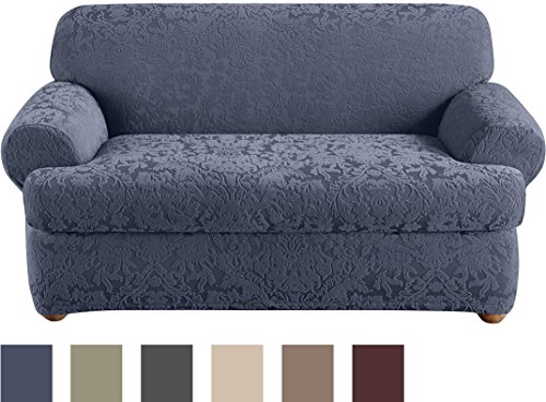 Surefit 40835 2 Peice Stretch Jacquard Damask T Cushion Chair,...