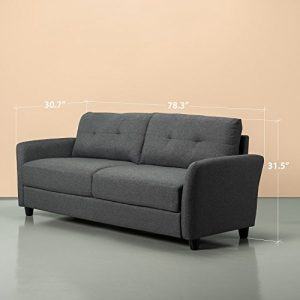 Zinus Contemporary Upholstered 78.4in Sofa / Living Room Couch,...